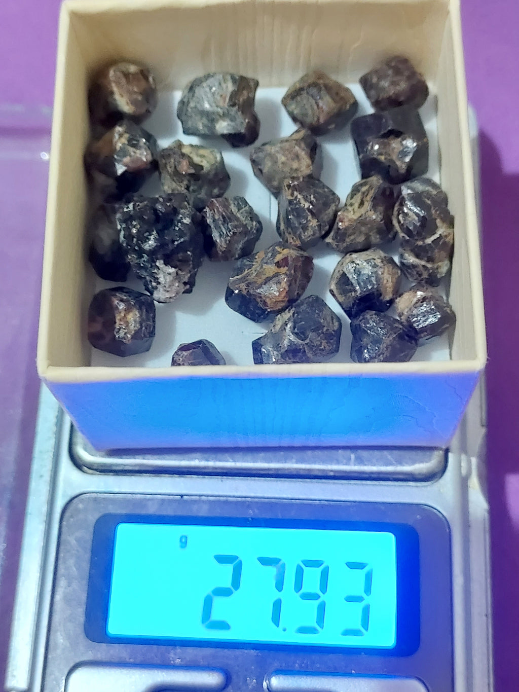 natural garnet crystals - 27.93 grams