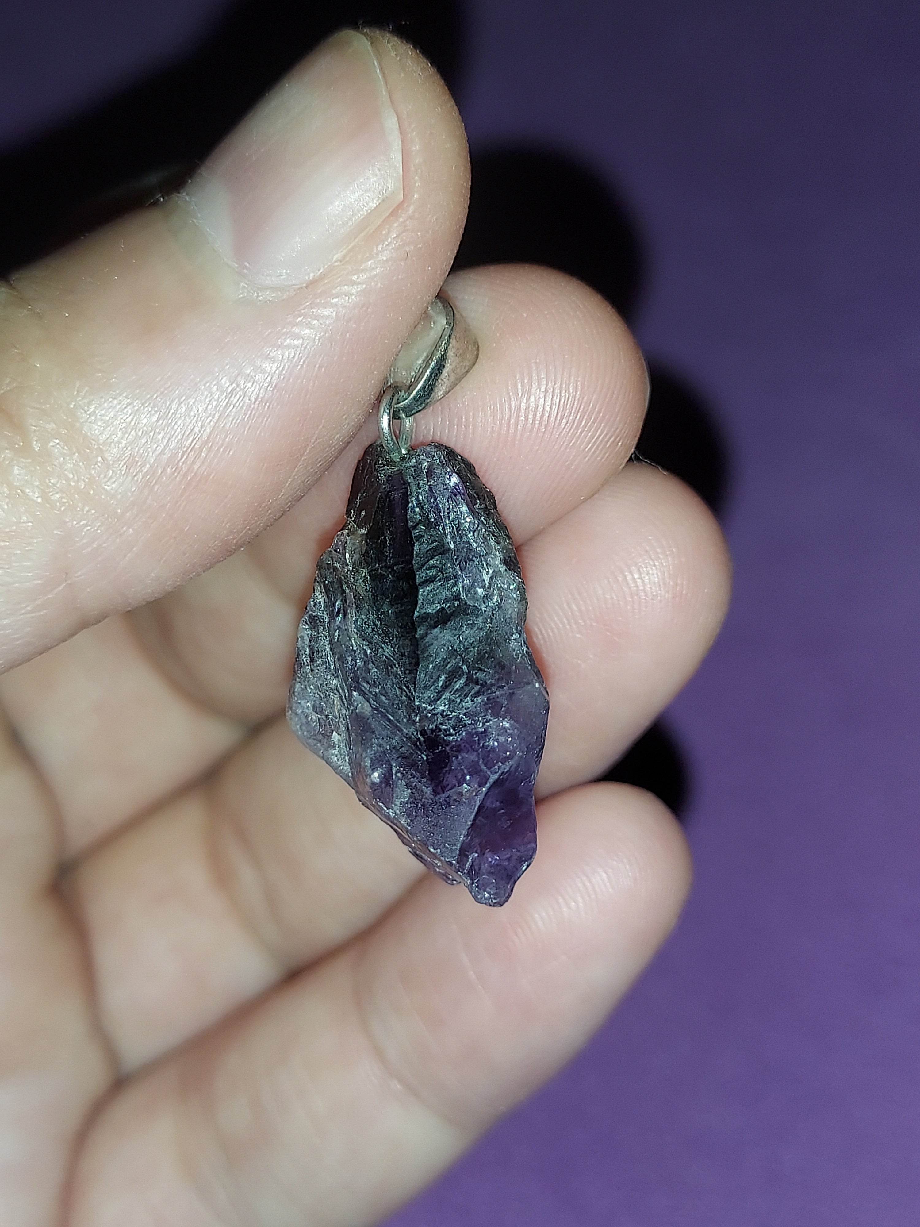 Natural Amethyst Pendant | Deep Purple Healing Crystal Necklace | Stone of Calm & Intuition