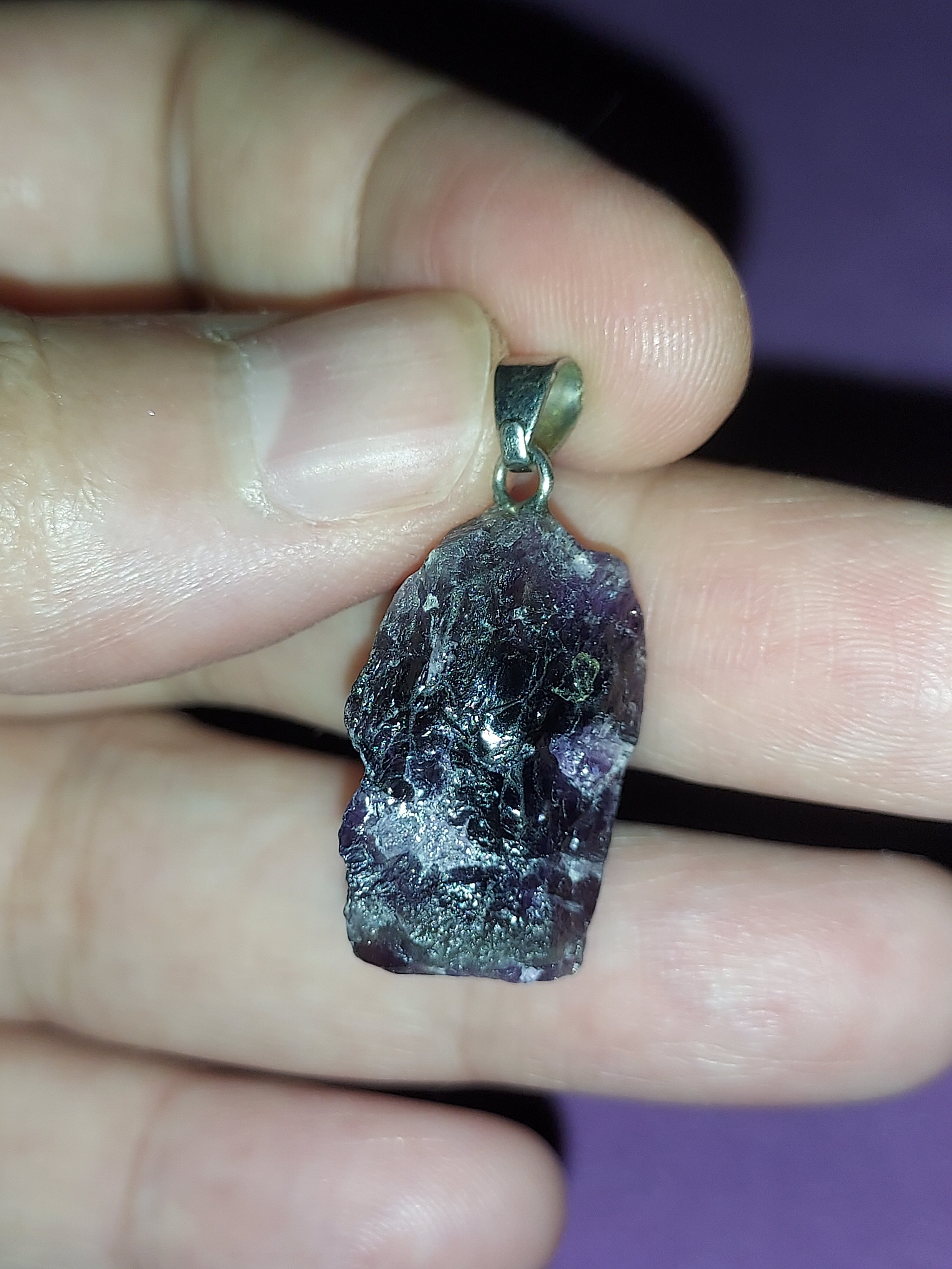 Natural Amethyst Pendant | Deep Purple Healing Crystal Necklace | Stone of Calm & Intuition