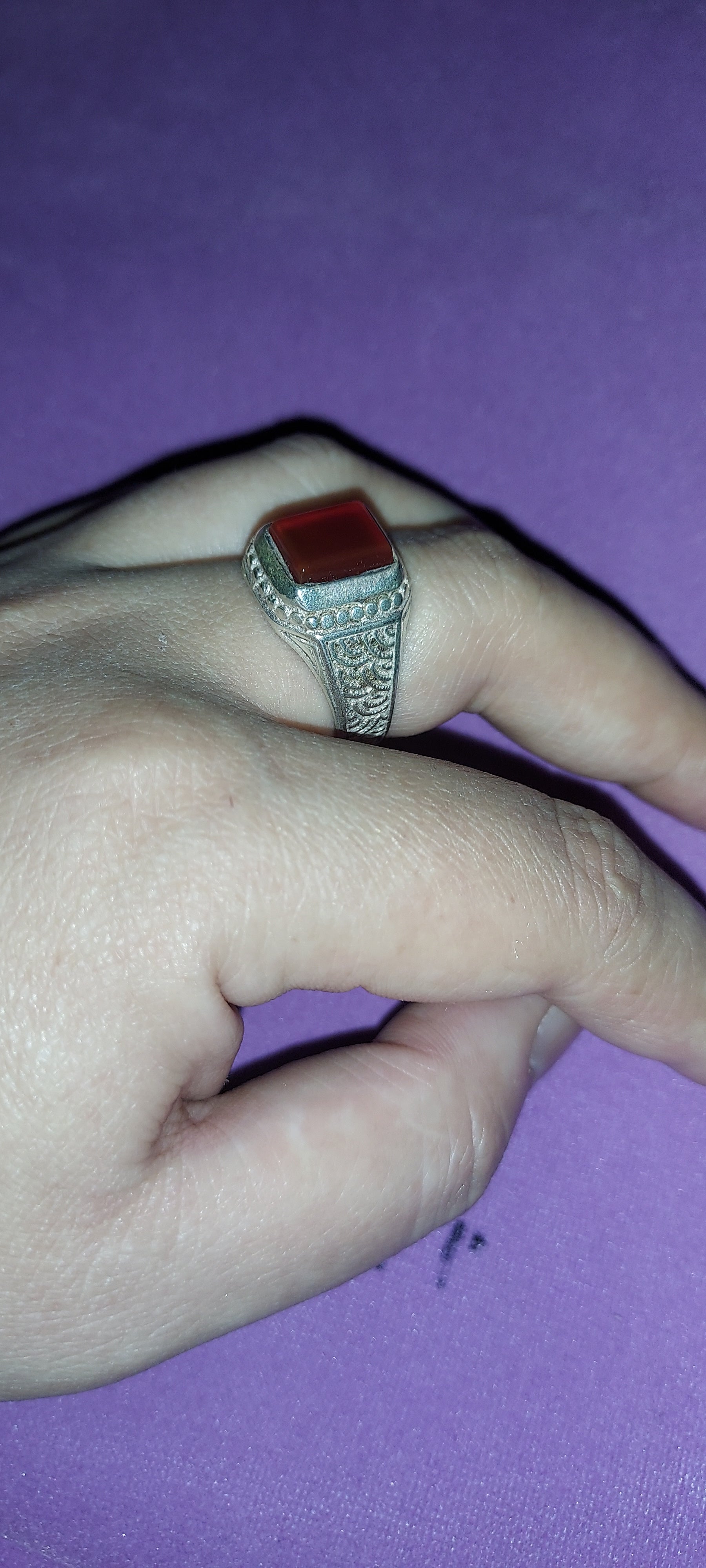 Handmade 925 Sterling Silver Ring with Natural Agate Crystal | Fine Gemstone Jewelry | Statement Ring