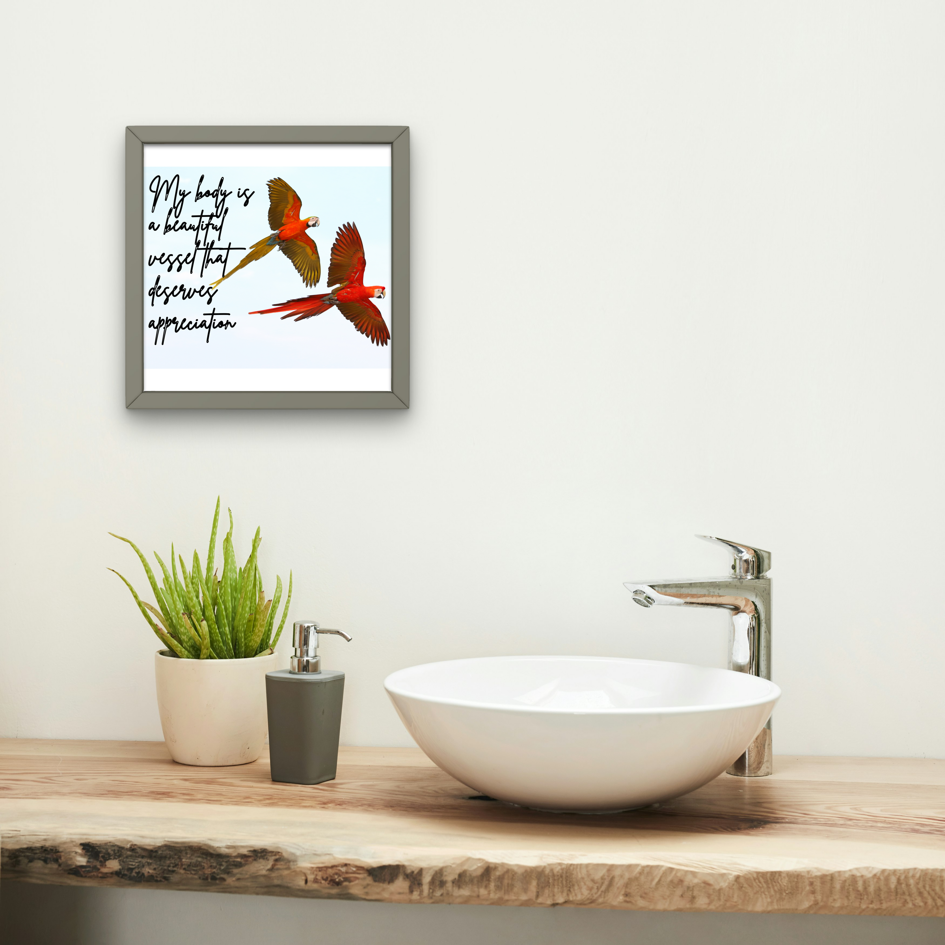 30 Positive Affirmation Parrot Portraits - Digital Wall Art Bundle for Home Decor & Print on Demand