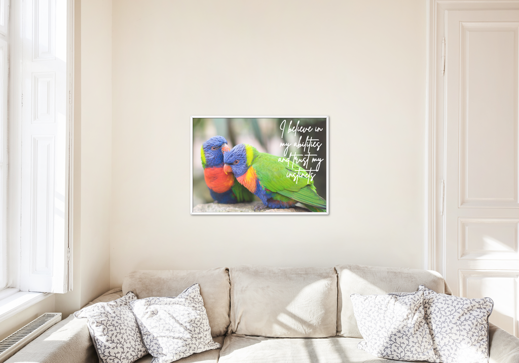 30 Positive Affirmation Parrot Portraits - Digital Wall Art Bundle for Home Decor & Print on Demand