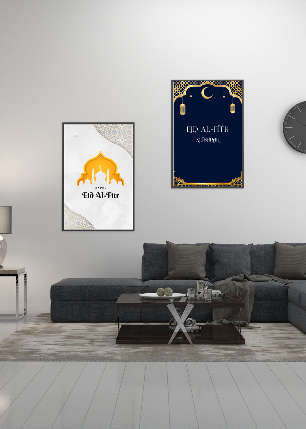 11 Ramadan & Eid Al-Fitr Mubarak Cards & Wall Art for Home Decor, Kids Room & Nursery - Digital Bundle for Islamic Families