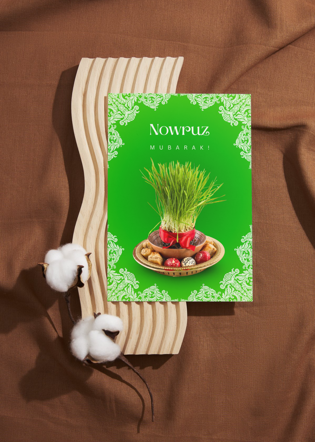 4 Happy Nowruz Greeting Cards - Persian New Year - 5x7 inch - Instant Download