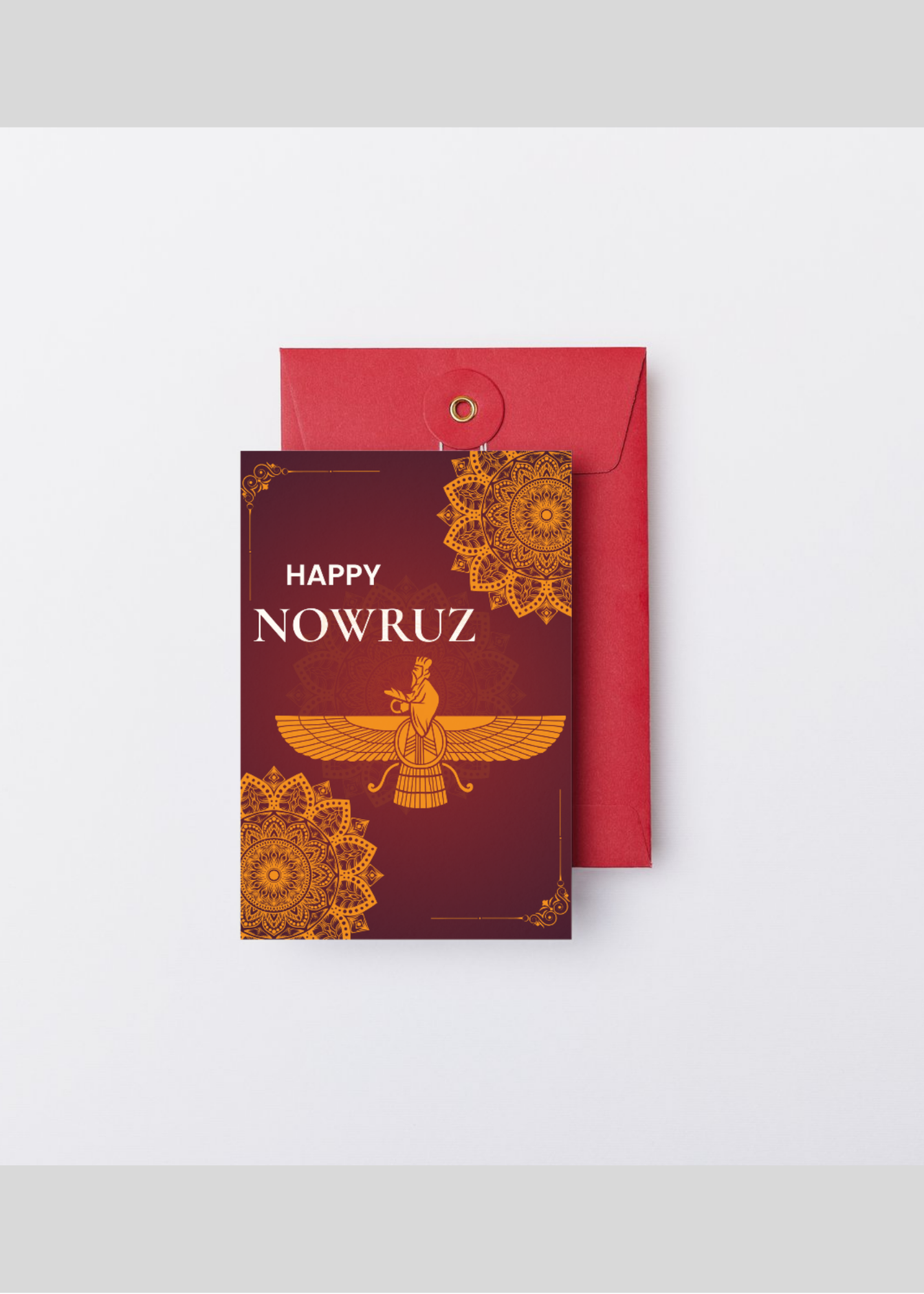 4 Happy Nowruz Greeting Cards - Persian New Year - 5x7 inch - Instant Download