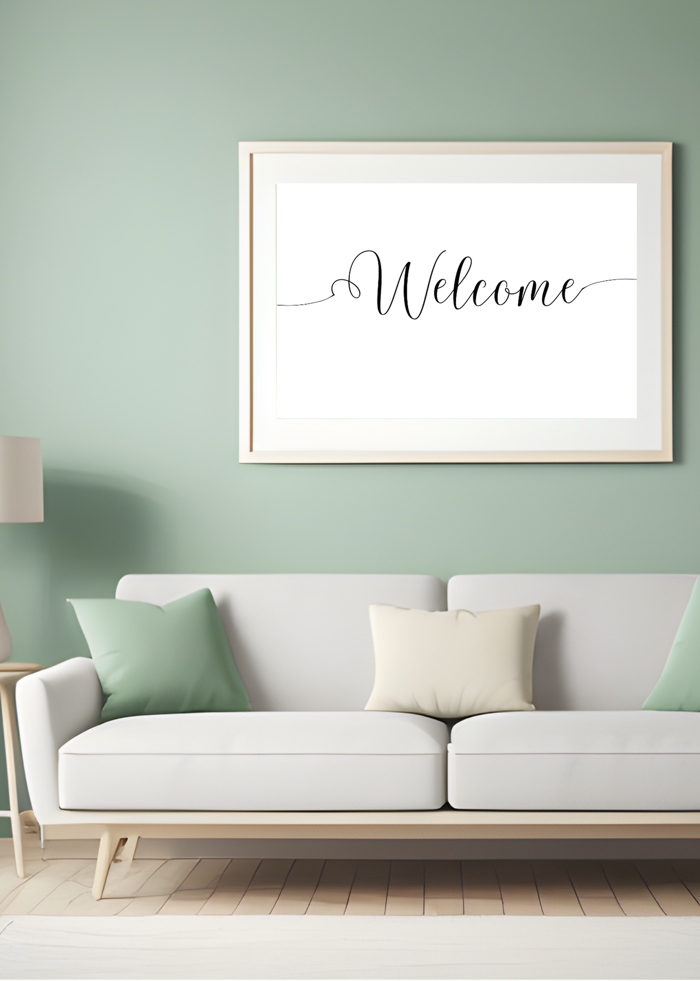 "Welcome" Wall Art - 24 Colors - Entryway & Home Decor - Print on Demand - Instant Download