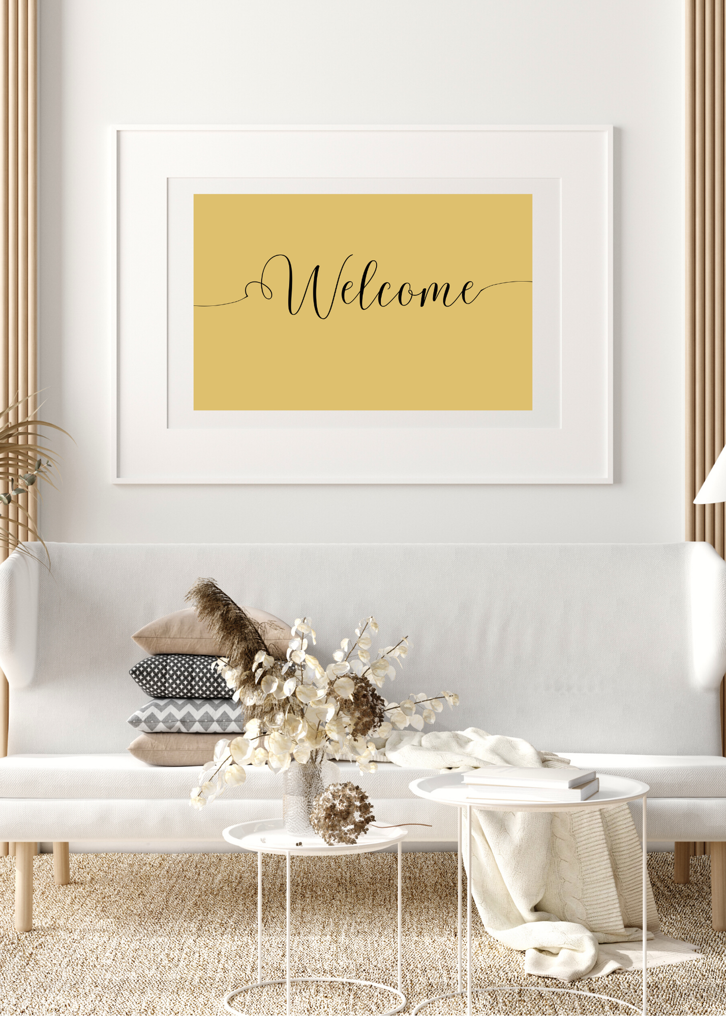 "Welcome" Wall Art - 24 Colors - Entryway & Home Decor - Print on Demand - Instant Download