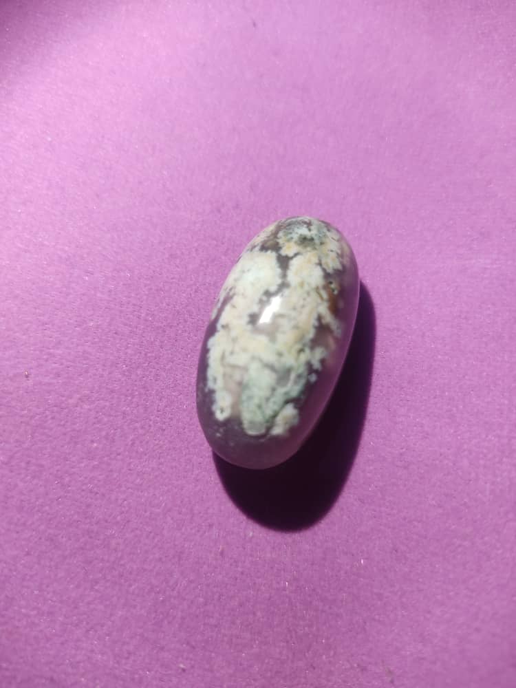 Flower Agate | Cherry Blossom Agate Gemstone | Hand Carved & Polished