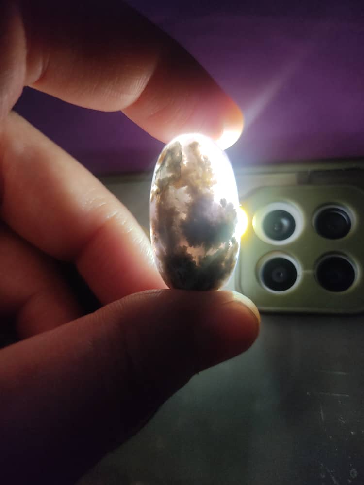 Flower Agate | Cherry Blossom Agate Gemstone | Hand Carved & Polished