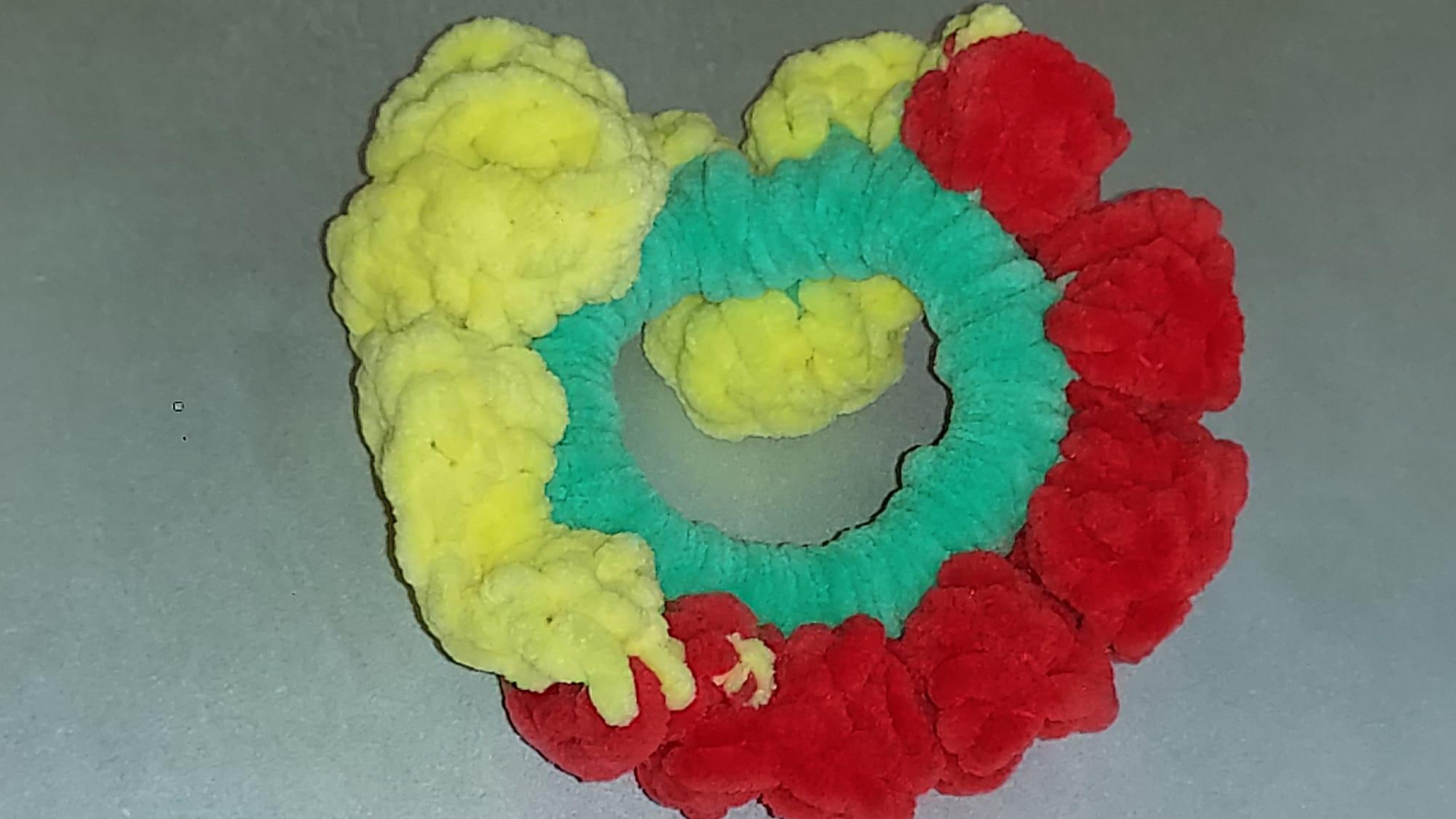 3 colored scrunchy - handmade