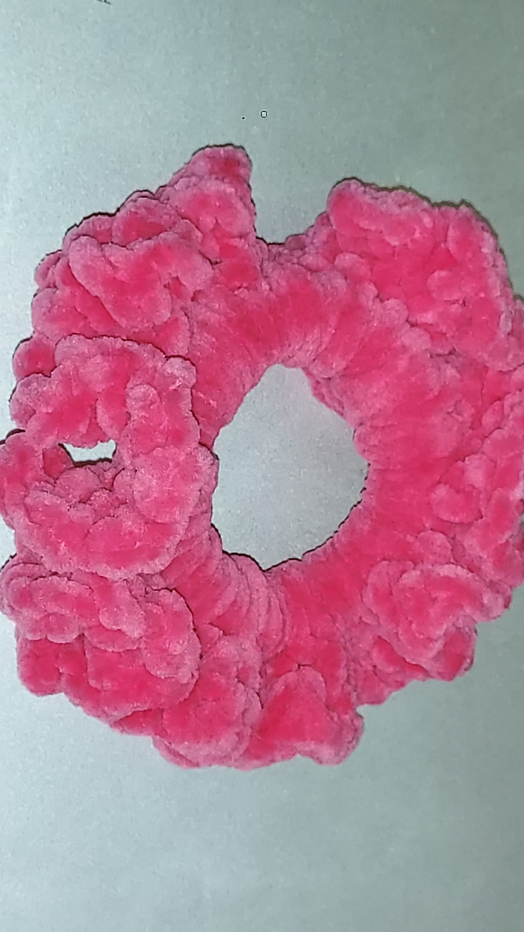 Pink Blossom Crochet Scrunchie | Chunky Handmade Hair Tie