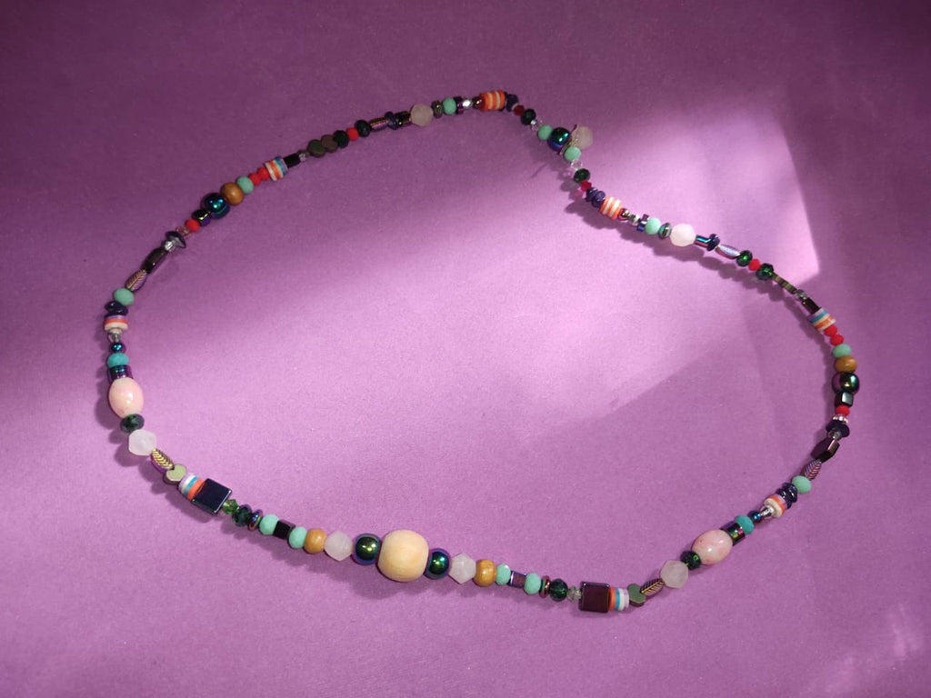Multicolor Mixed Bead Long Boho Necklace | Boho & Eclectic Statement Jewelry