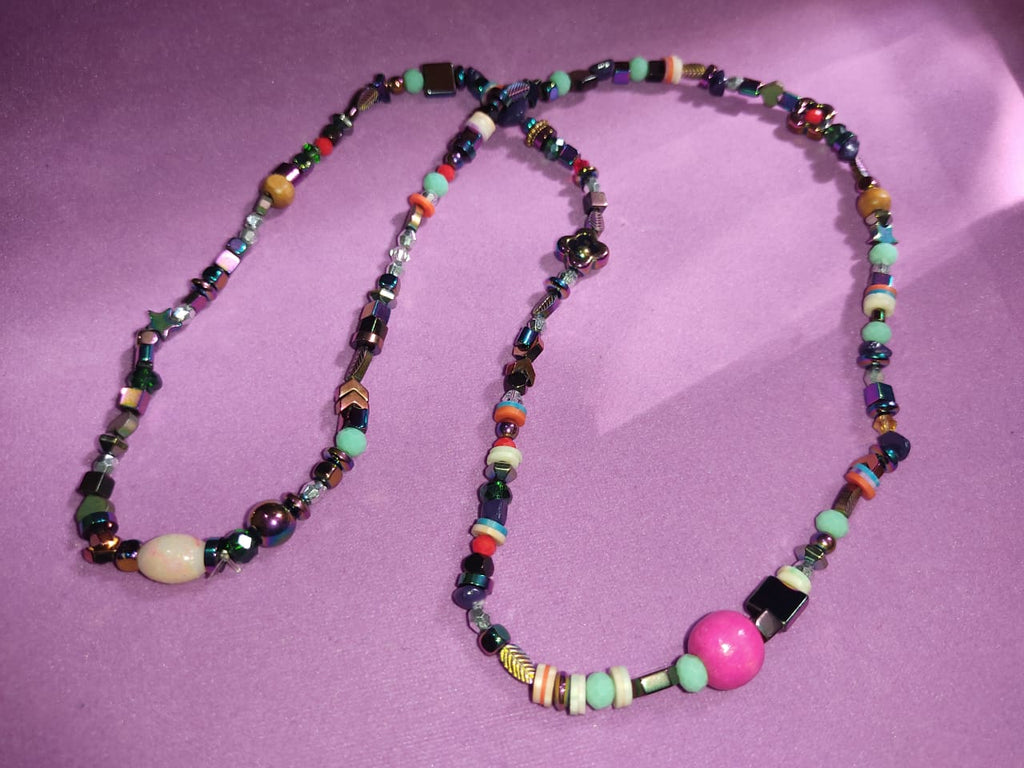 Multicolor Mixed Bead Long Boho Necklace | Boho & Eclectic Statement Jewelry