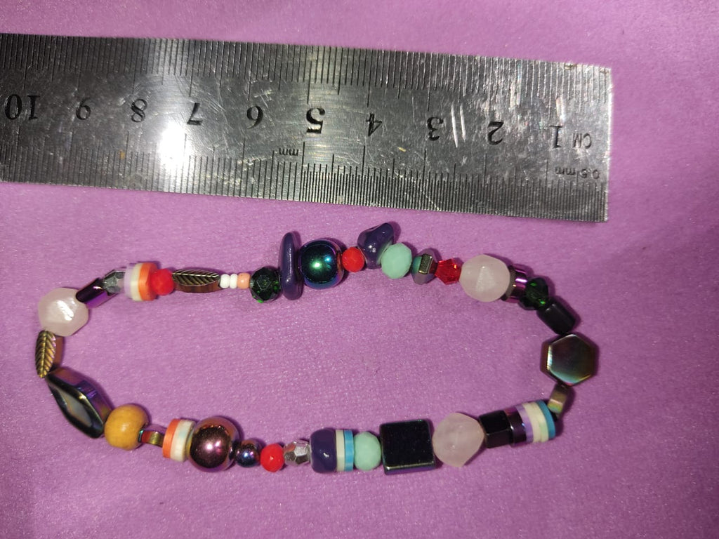 Multicolor Mixed Shape Bead Bracelet | Plastic Boho Fashion Jewelry