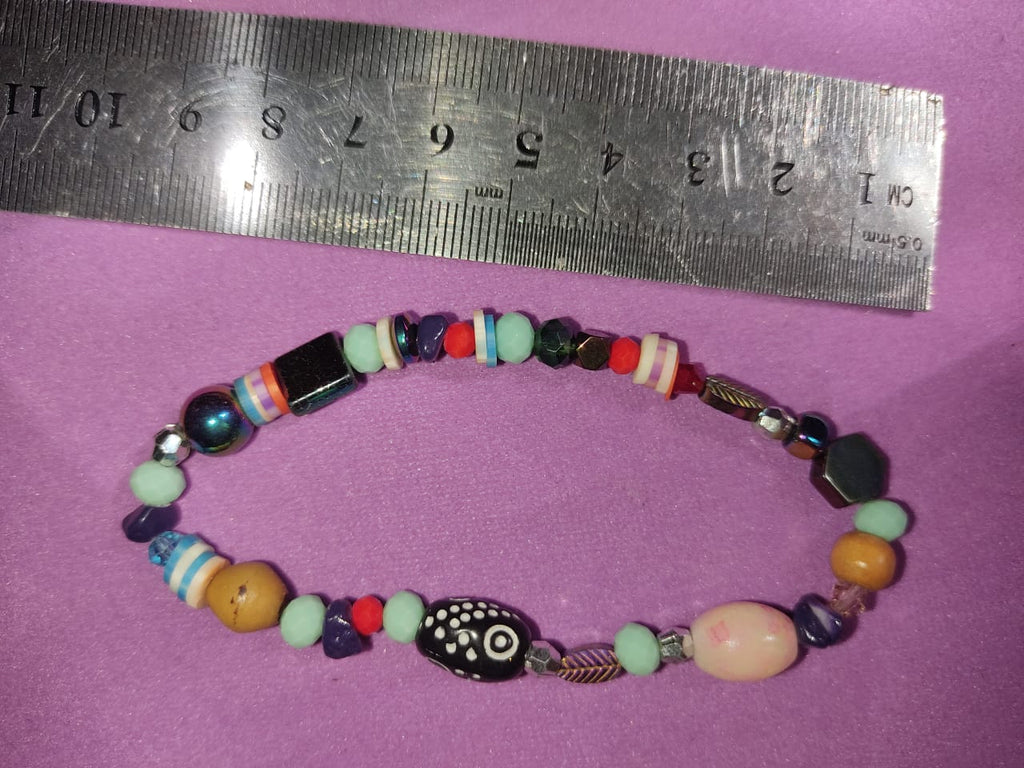 Multicolor Mixed Shape Bead Bracelet | Plastic Boho Fashion Jewelry