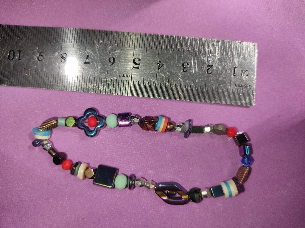 Multicolor Mixed Shape Bead Bracelet | Plastic Boho Fashion Jewelry