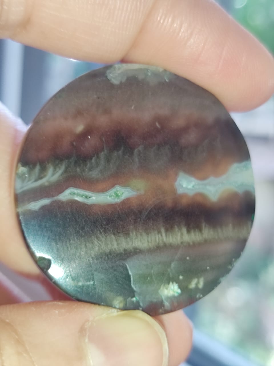 hand-polished natural agate gemstone