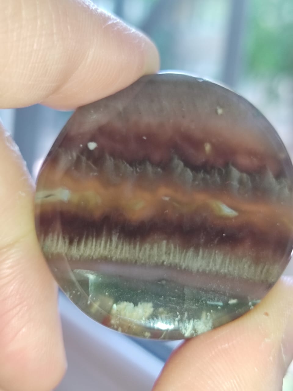 hand-polished natural agate gemstone