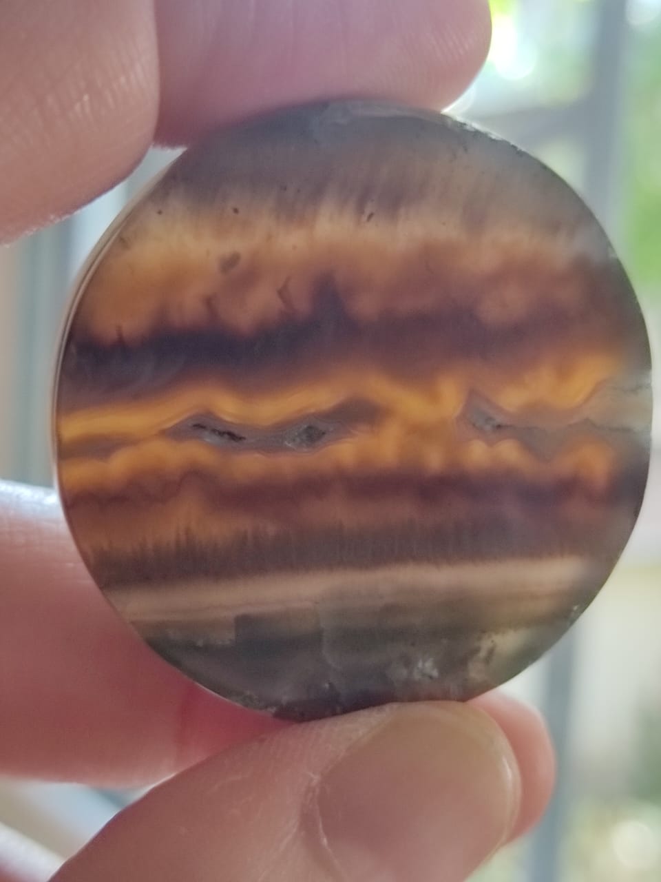 hand-polished natural agate gemstone