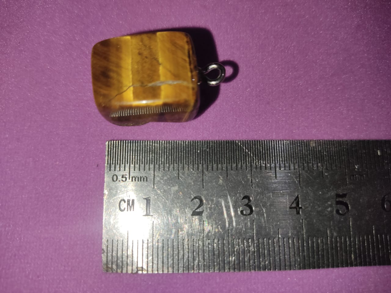 tiger's eye gemstone pendant