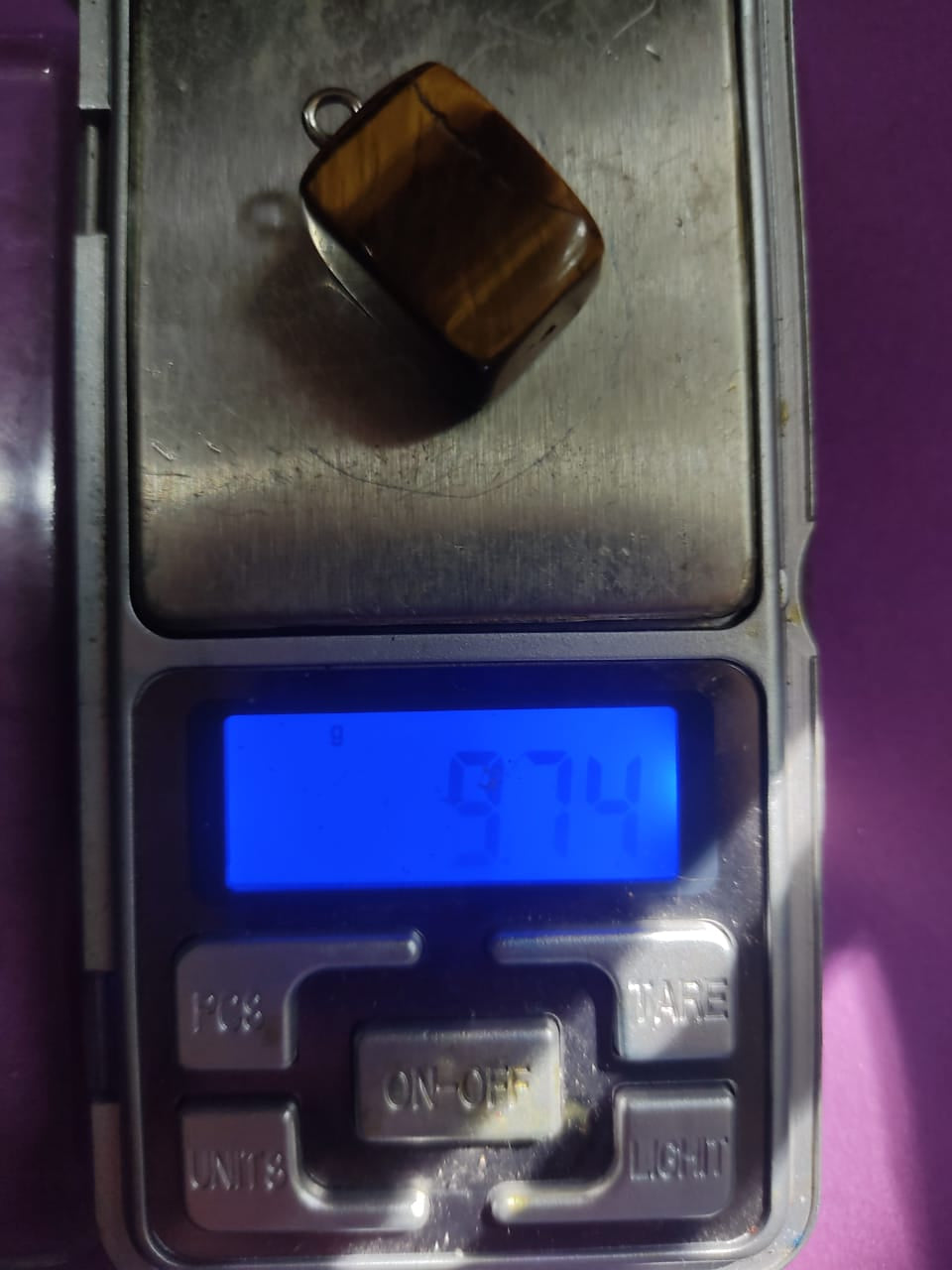 tiger's eye gemstone pendant