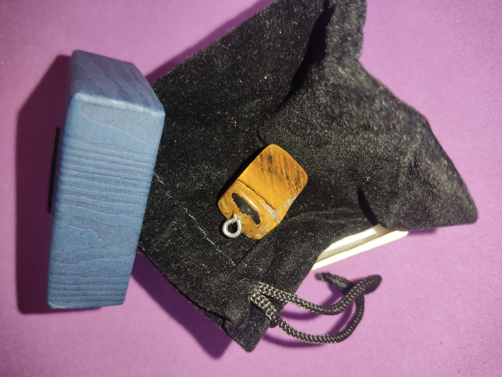 tiger's eye gemstone pendant