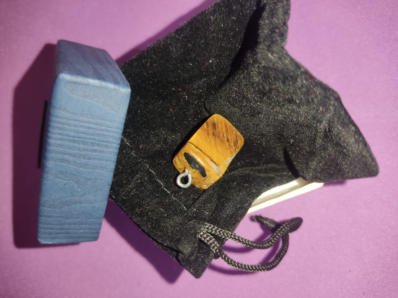 tiger's eye gemstone pendant