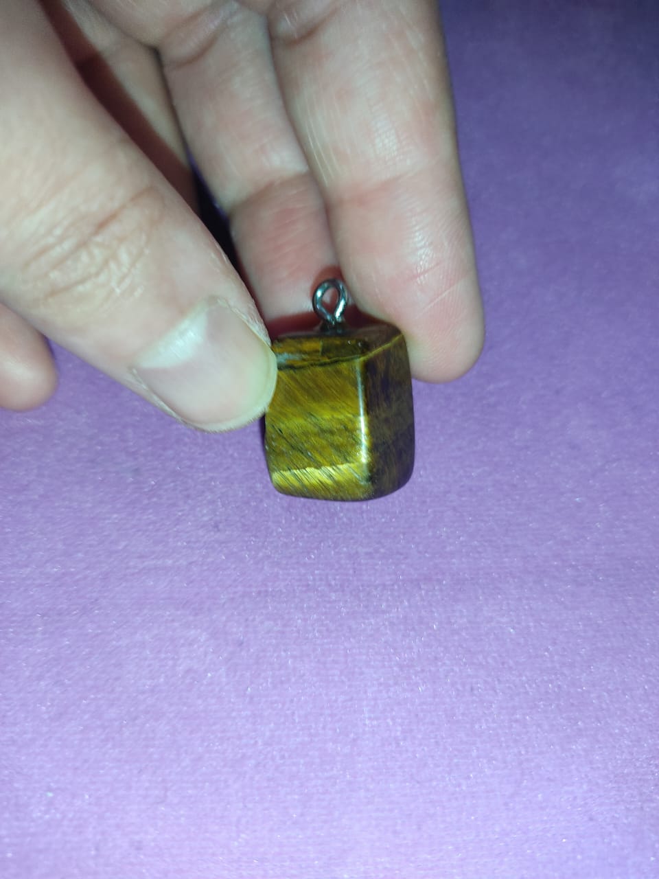 tiger's eye gemstone pendant