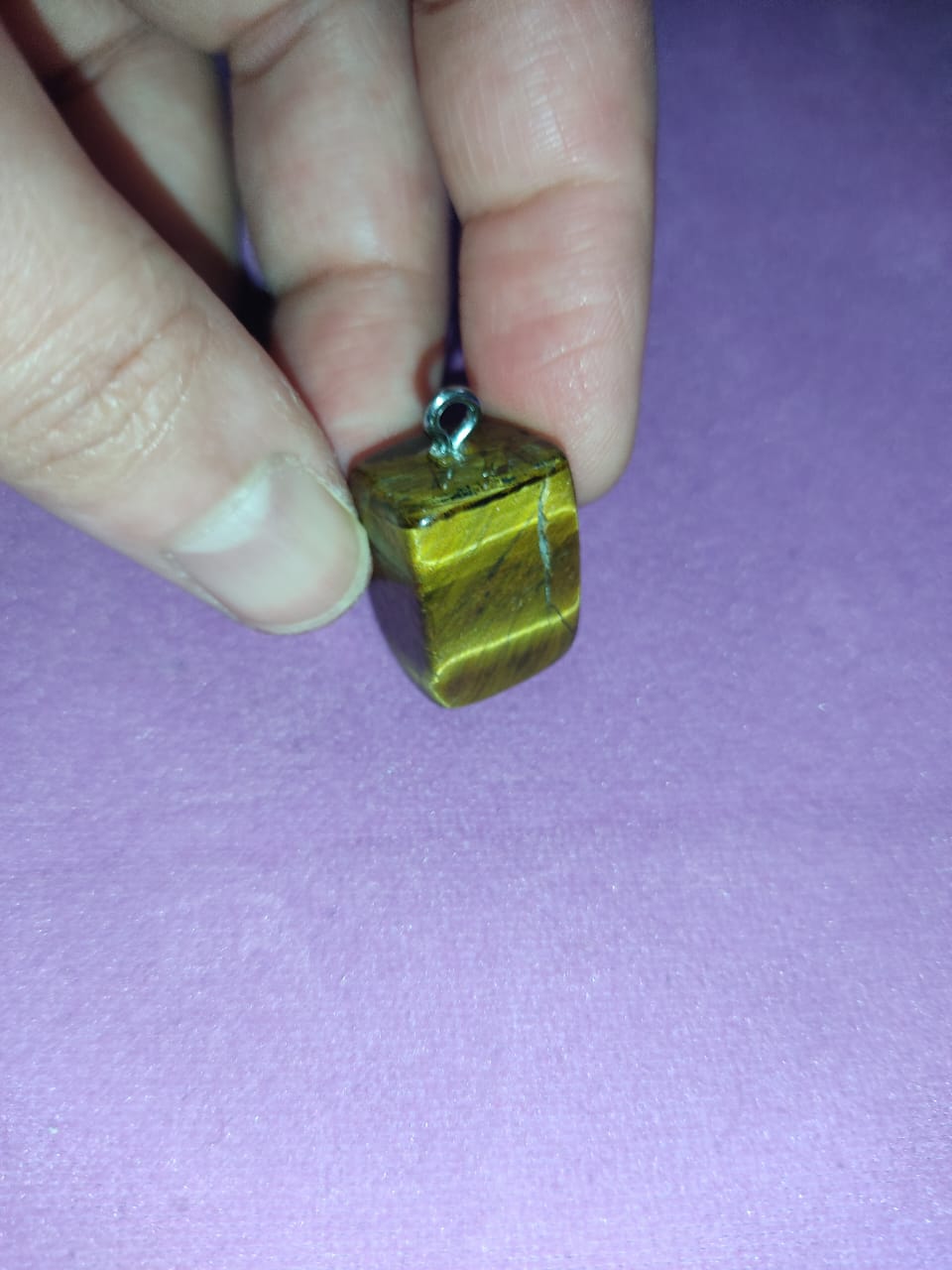 tiger's eye gemstone pendant