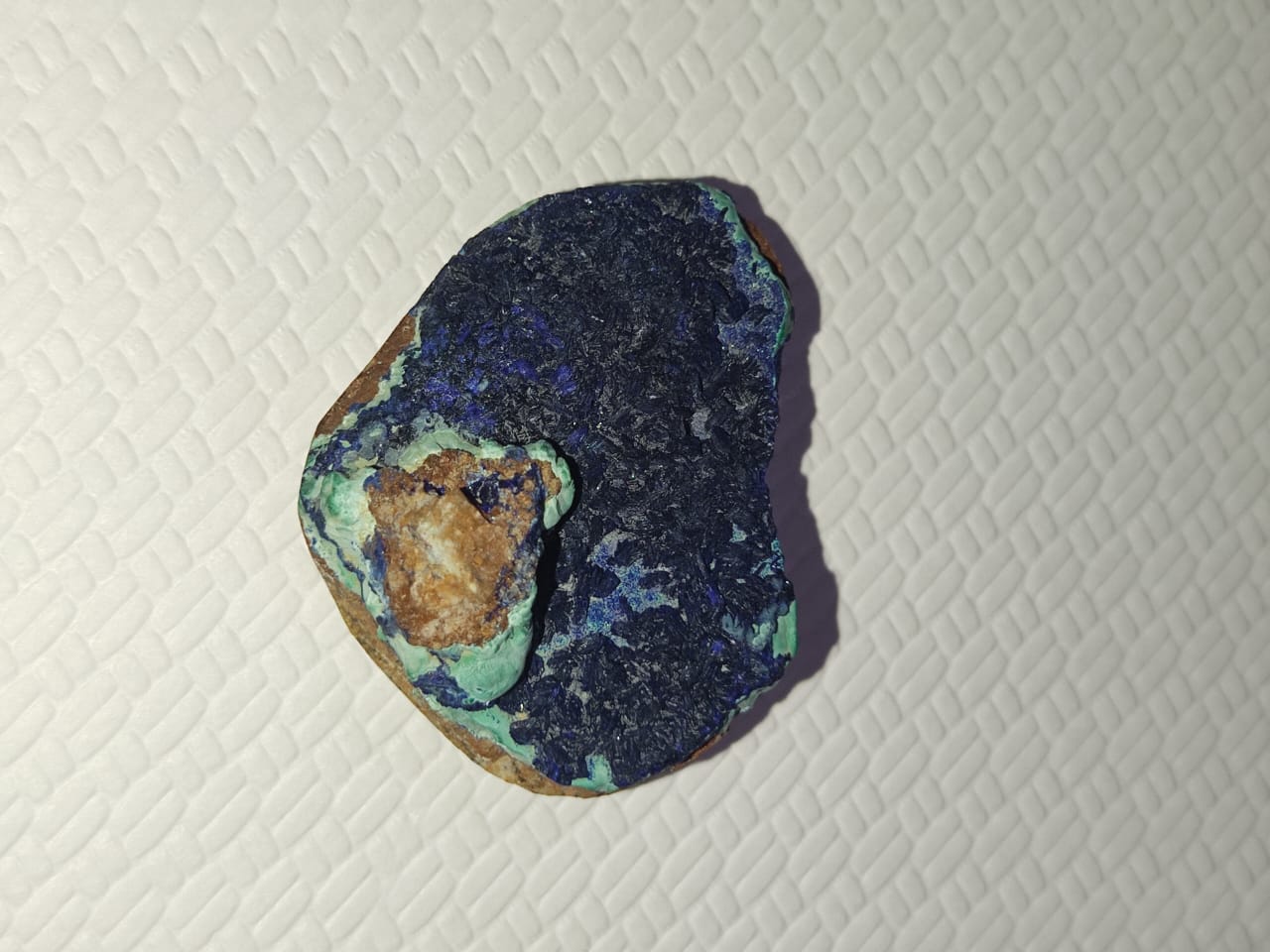 malachite-azorite natural gemstone