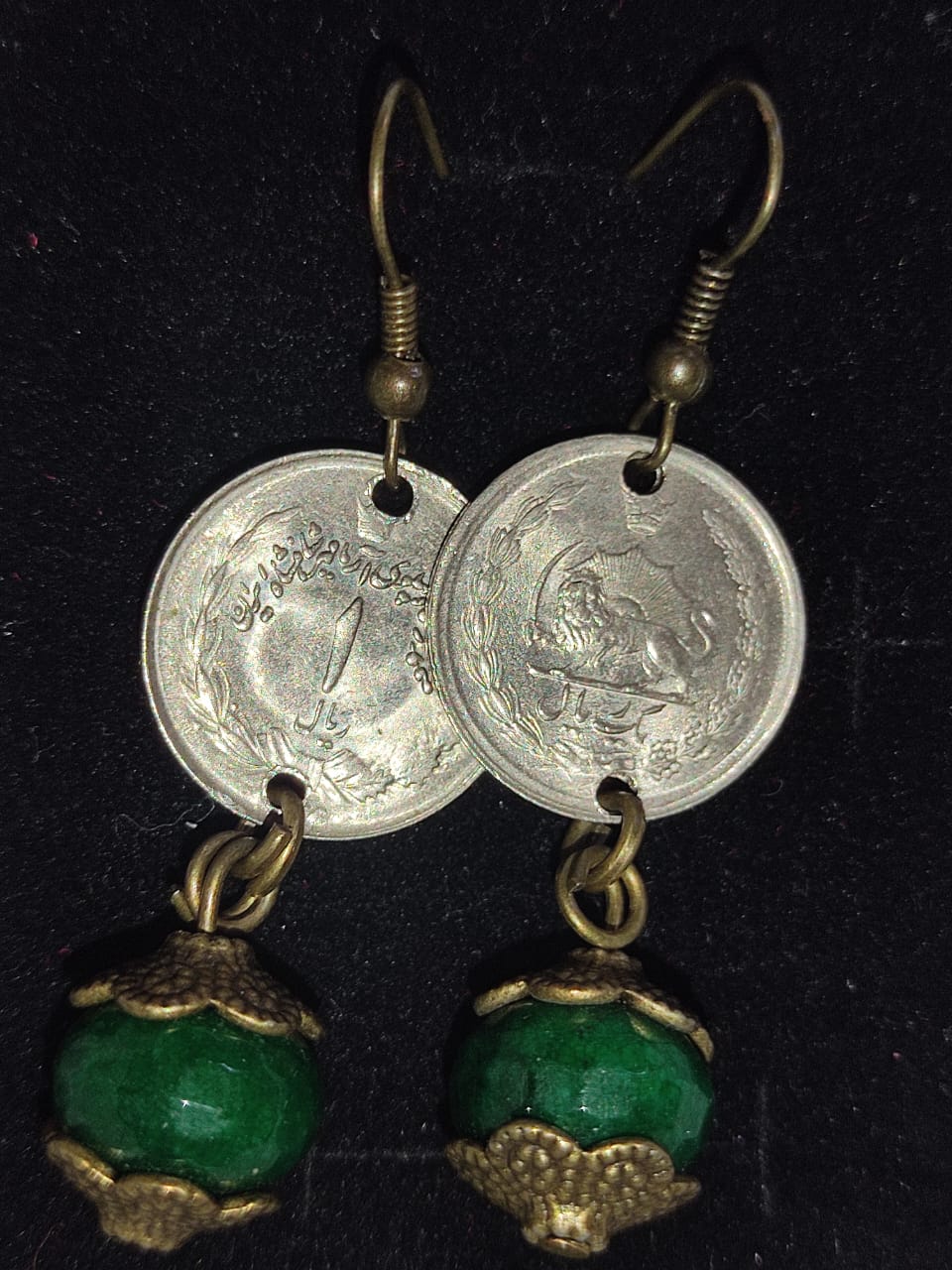 Iranian Imperial One-Qiran Earring گوشواره یک قرونی شاهنشاهی