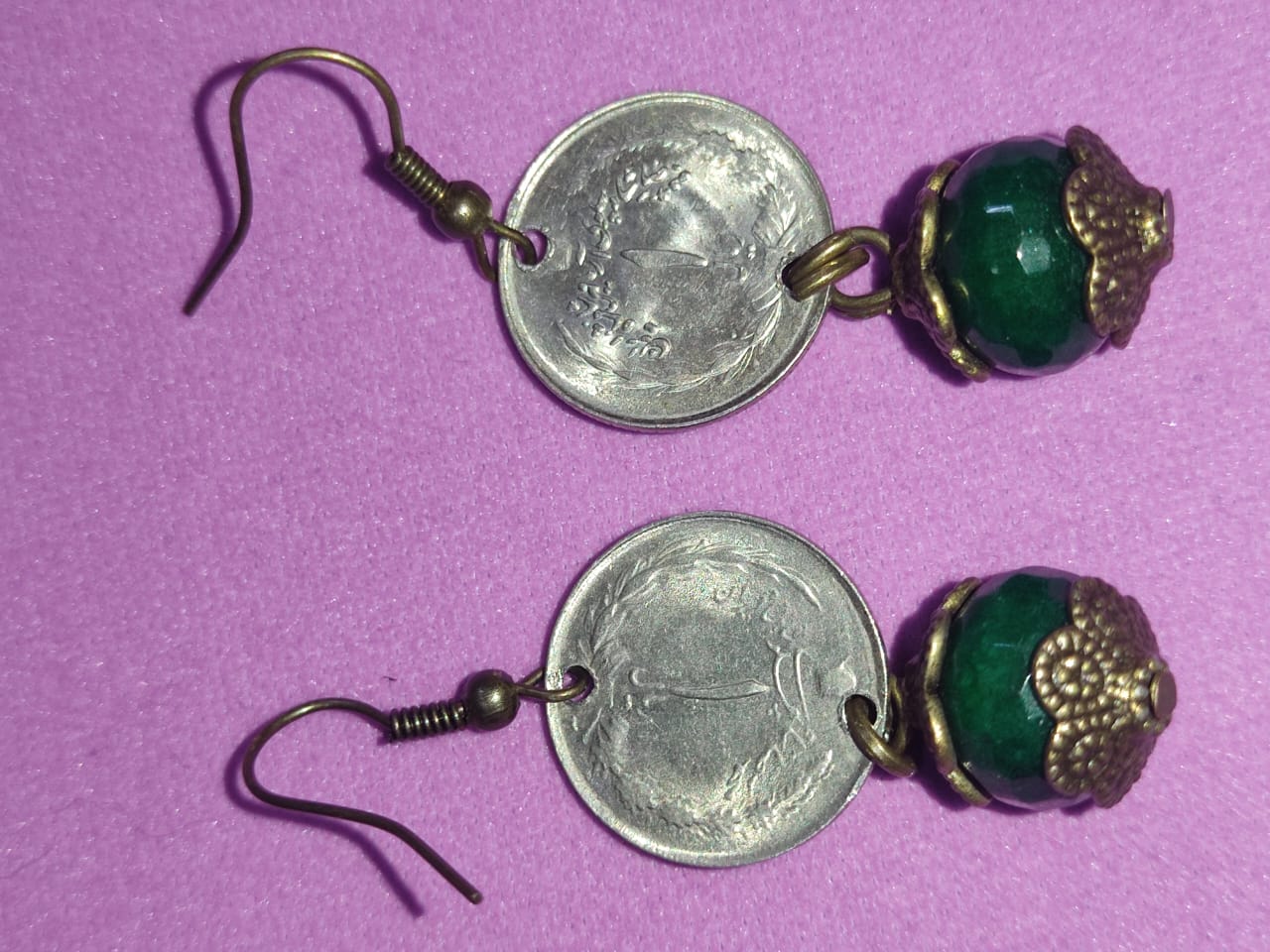 Iranian Imperial One-Qiran Earring گوشواره یک قرونی شاهنشاهی