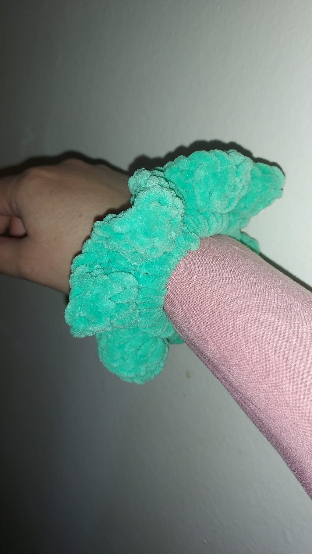 Forest Green Crochet Scrunchie | Chunky Handmade Hair Tie
