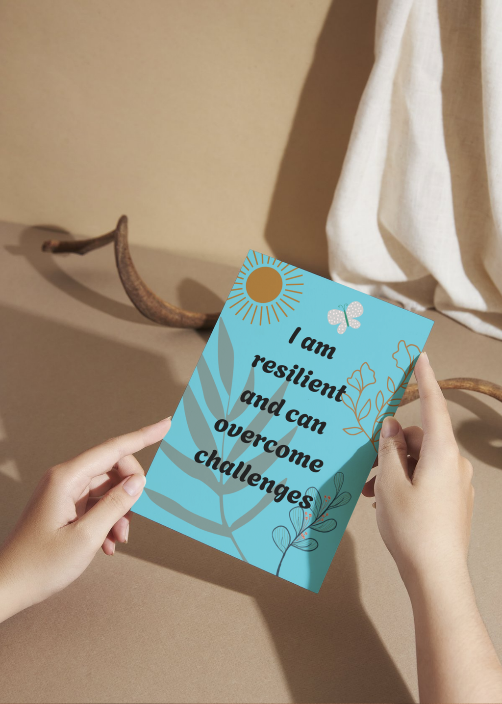 10 Boho Affirmation Cards - Print on Demand & Digital Download