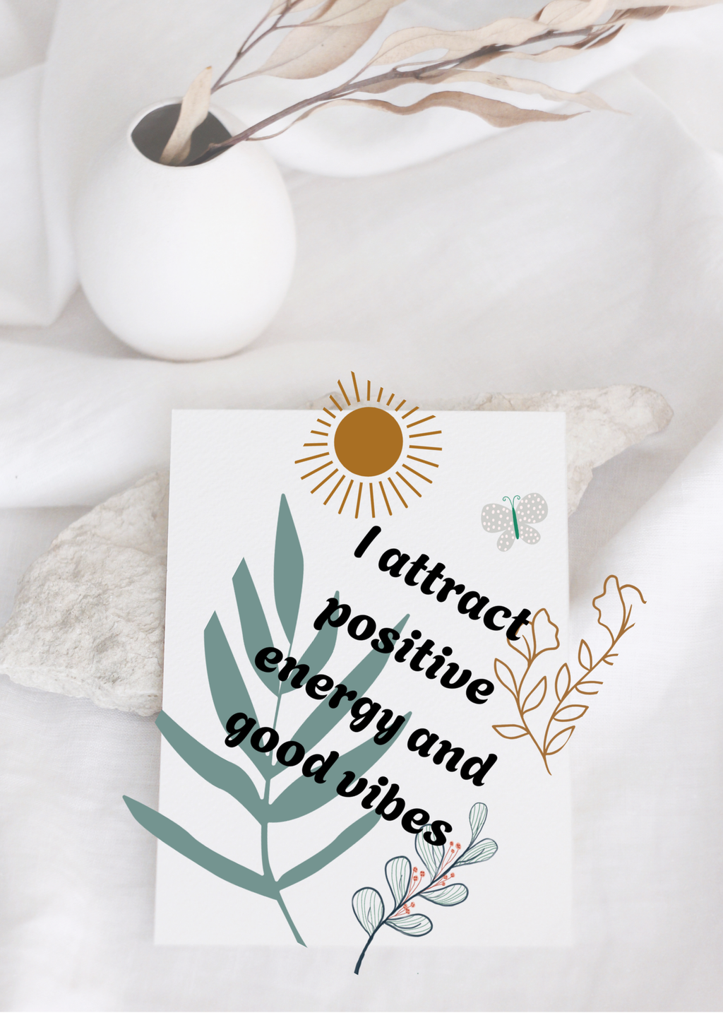 10 Boho Affirmation Cards - Print on Demand & Digital Download