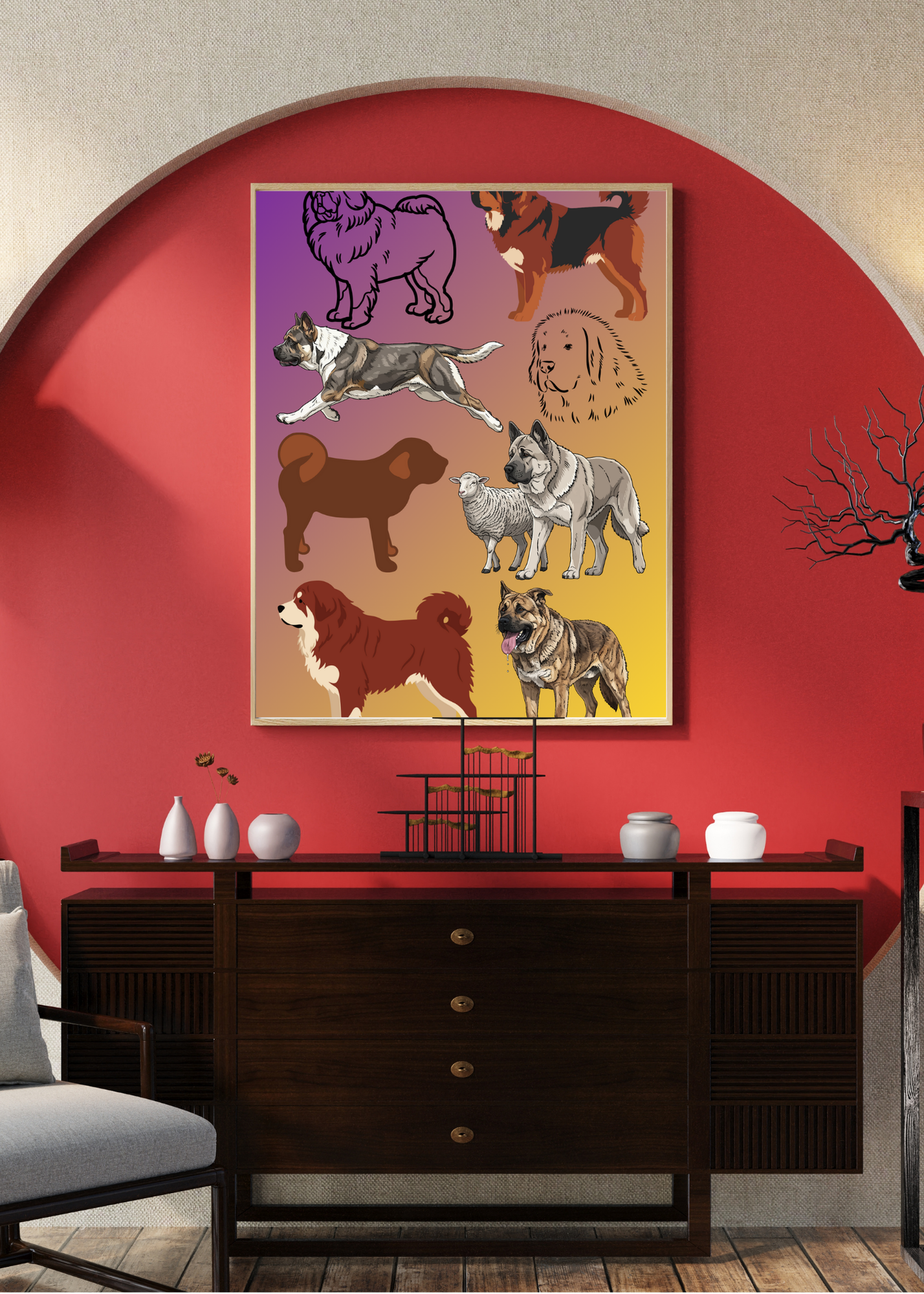 3 Cute Animal Cartoons Bundle - Capybara, Frog & Siberian Dog for Kids' Room & Print on Demand