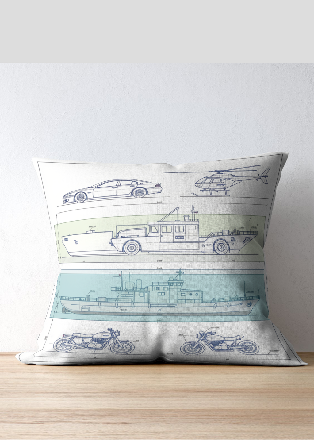 Car Blueprint Wall Art - 36x36 inch - Garage & Office Decor - Print on Demand - Instant Download