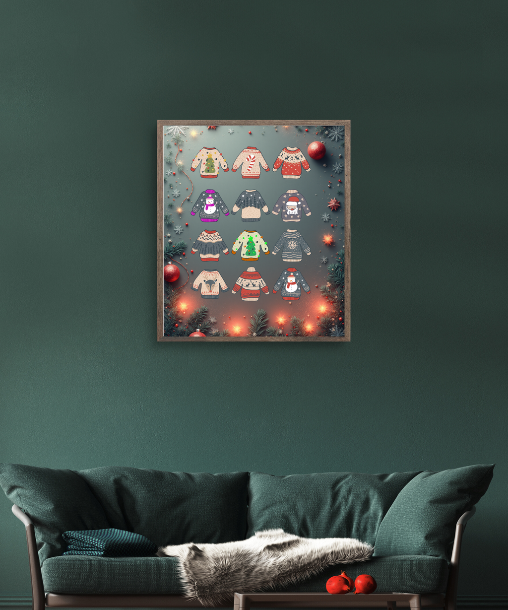 Christmas Clothes Picture - 5 Sizes Bundle for Home Decor, Kids Room & Print on Demand