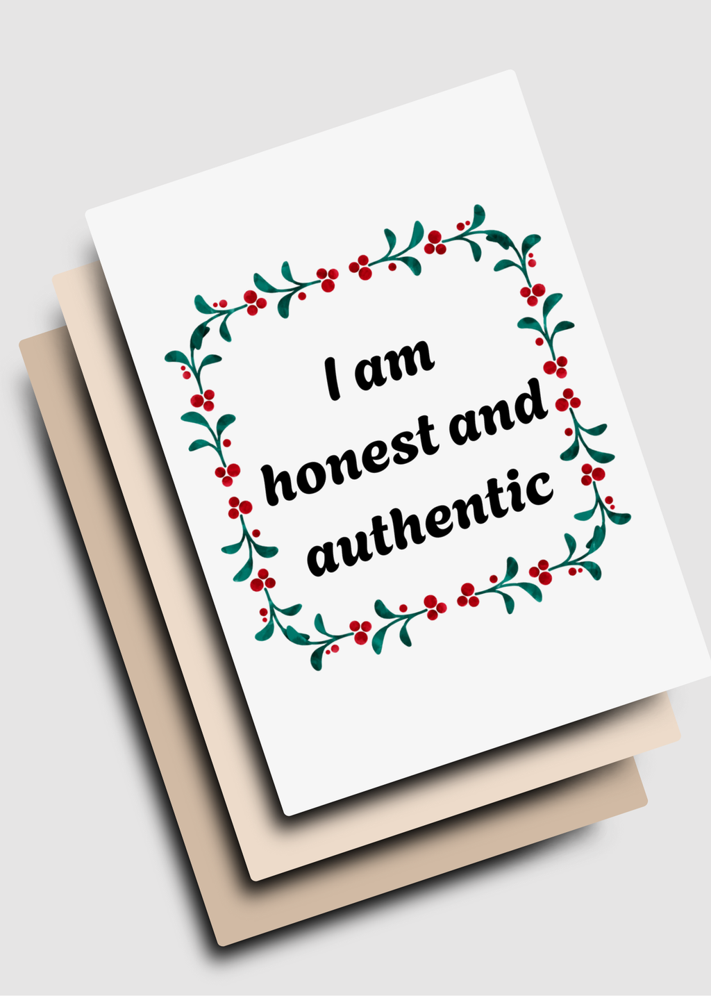 13 Christmas Positive Affirmation Cards - Digital Download for Holiday Gifts & Print on Demand