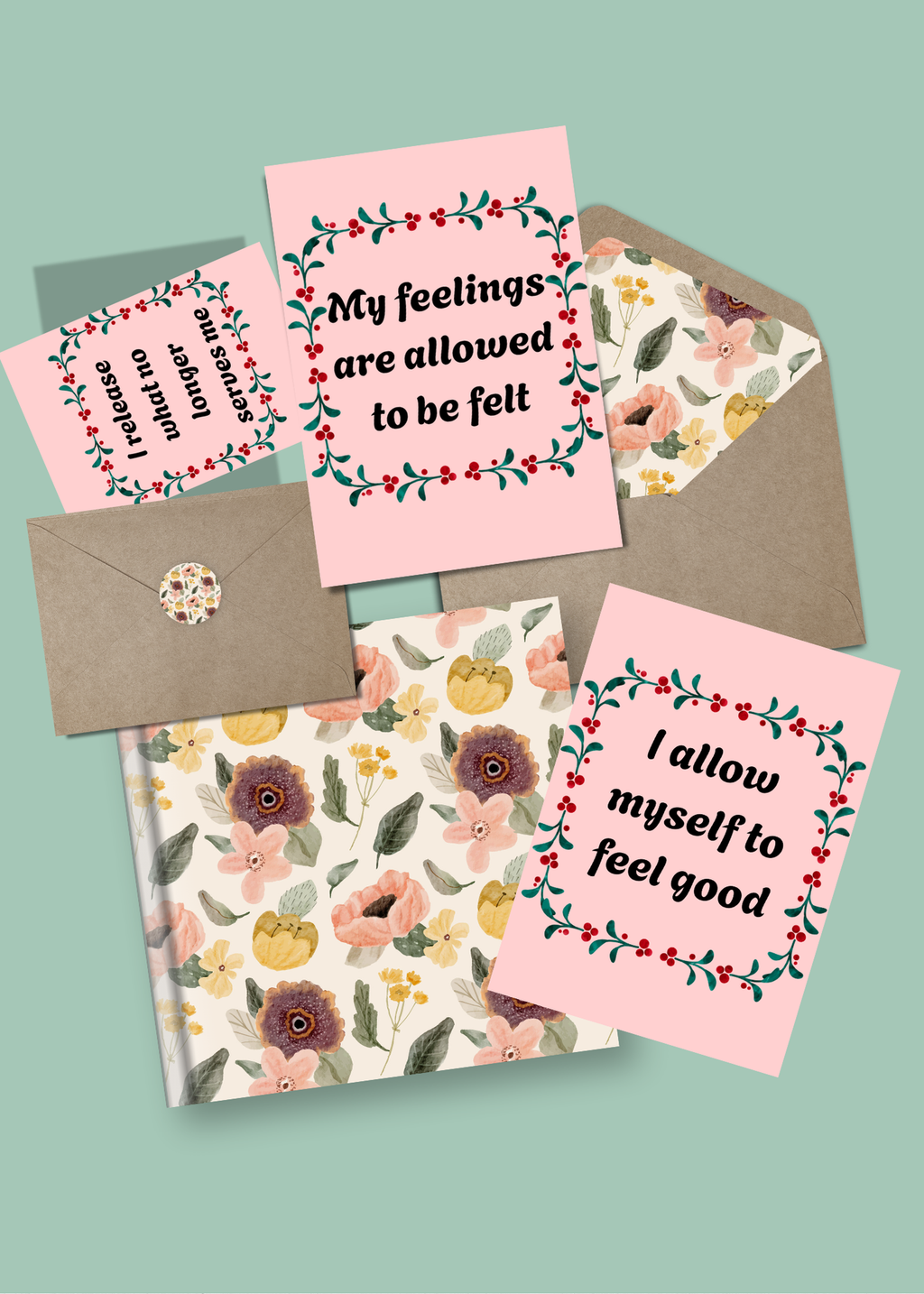 13 Christmas Positive Affirmation Cards - Digital Download for Holiday Gifts & Print on Demand