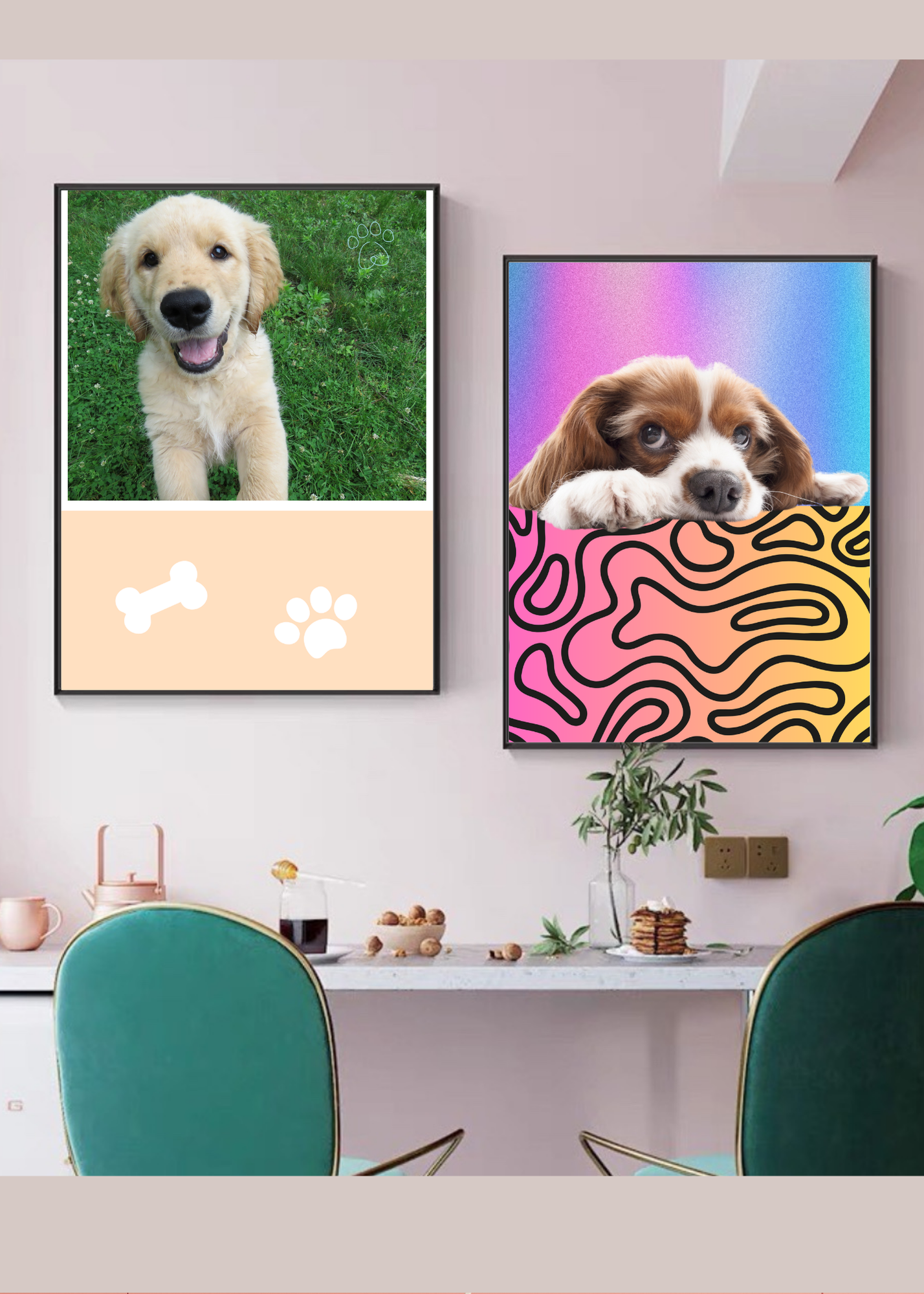 19 Cute Dogs Portraits Wall Art - 2 Sizes - Kids Room & Nursery Decor - Print on Demand - Instant Download