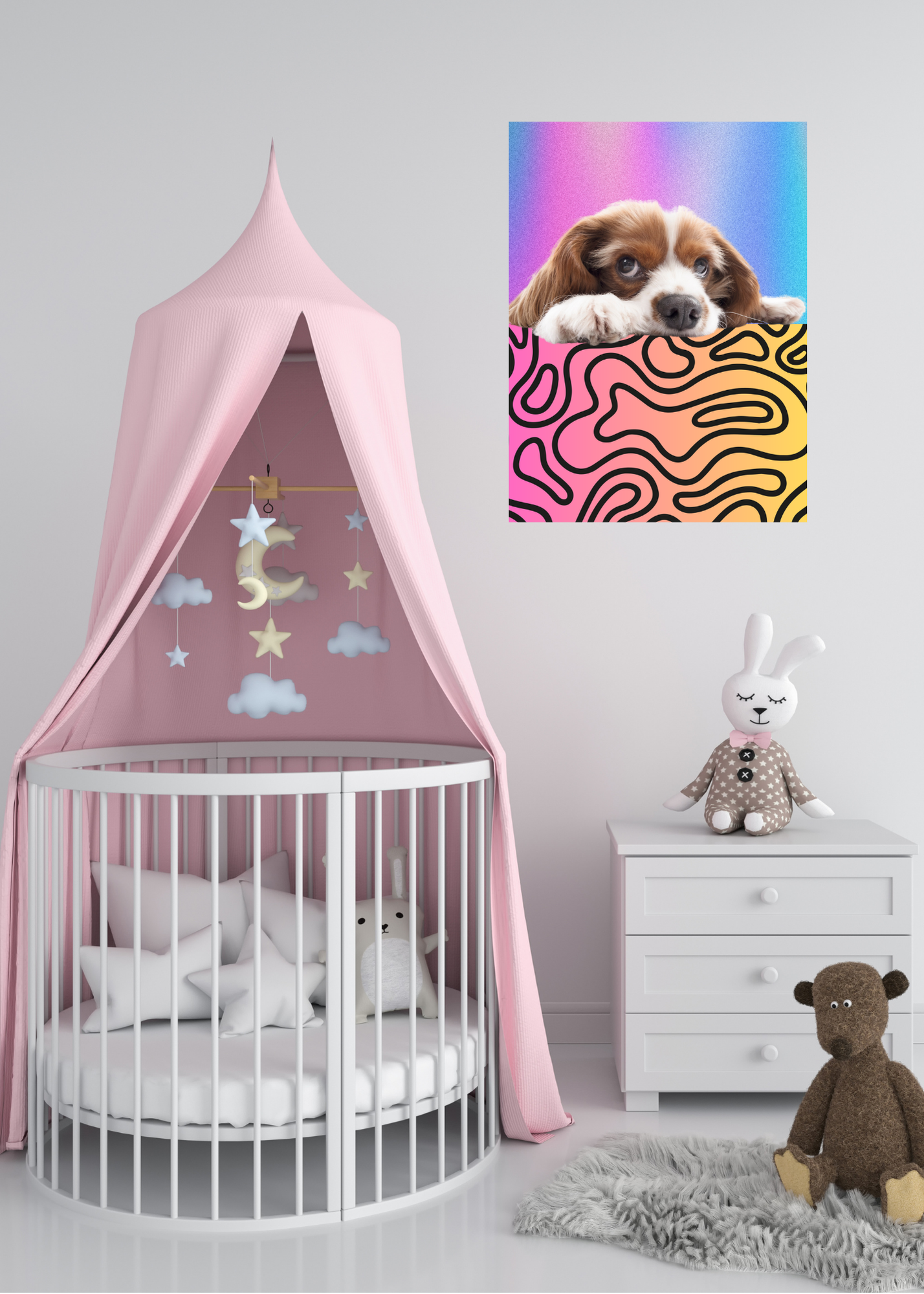 19 Cute Dogs Portraits Wall Art - 2 Sizes - Kids Room & Nursery Decor - Print on Demand - Instant Download