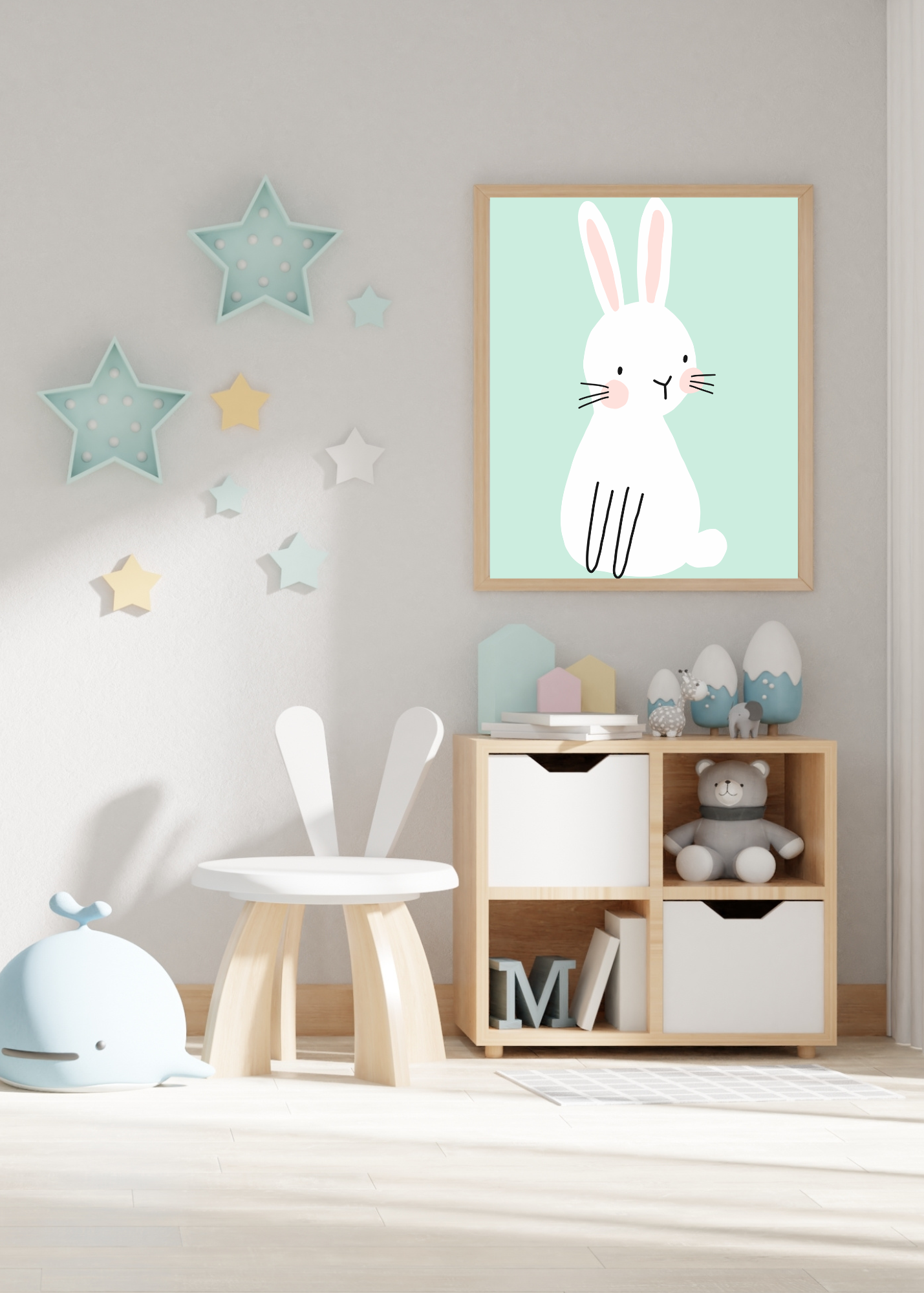 70 Easter Rabbit Kids Room & Nursery Wall Art - Instant Download