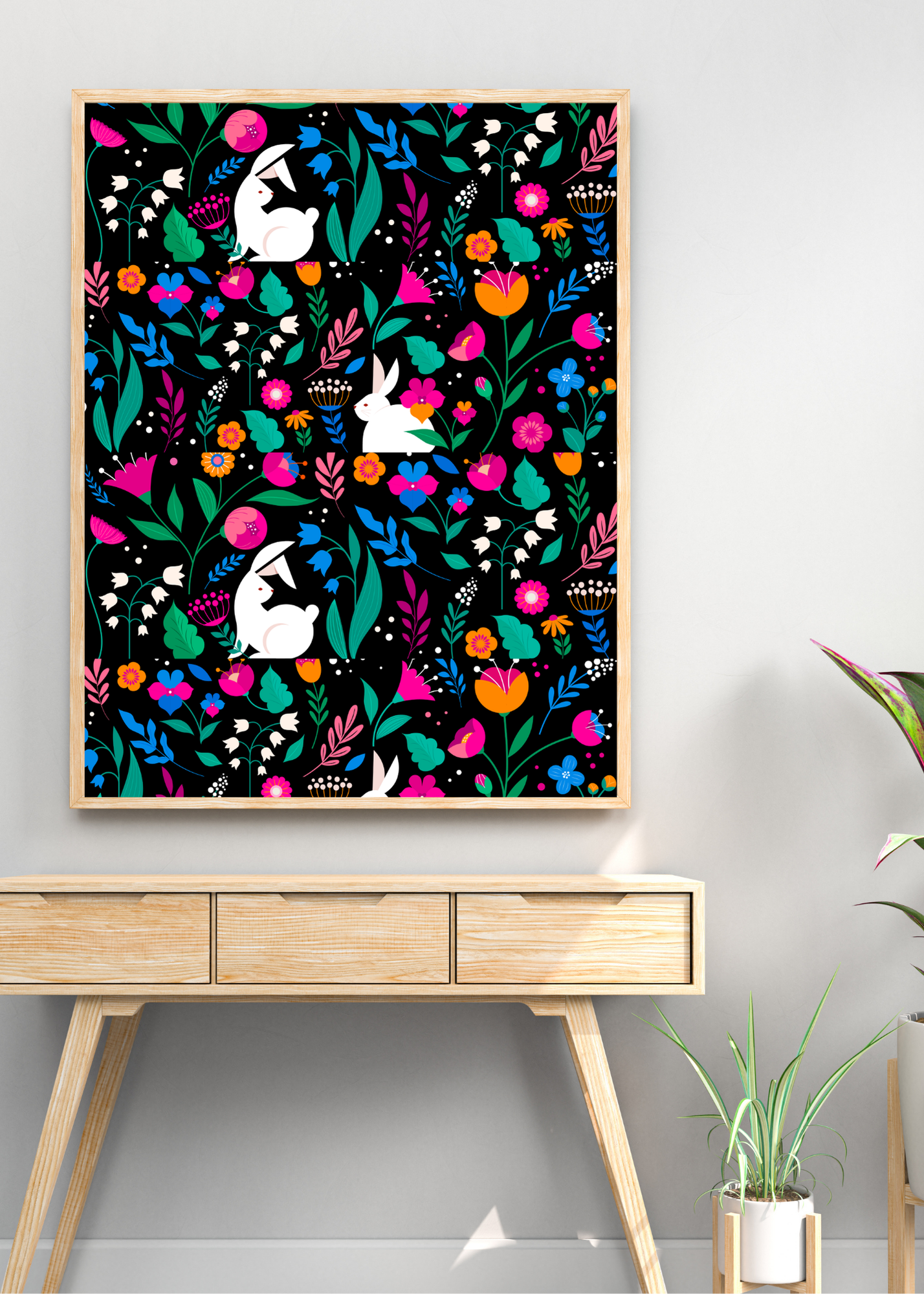 70 Easter Rabbit Kids Room & Nursery Wall Art - Instant Download