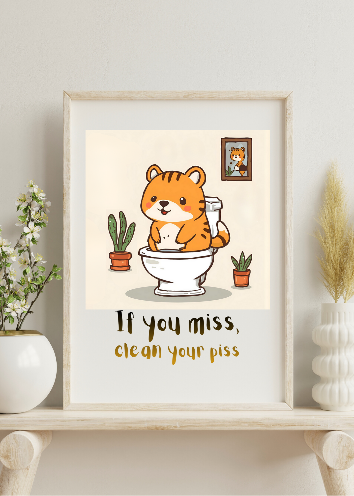 3 Funny Bathroom Wall Art - Frog, Bunny & Bear Toilet Humor for Kids & Print on Demand