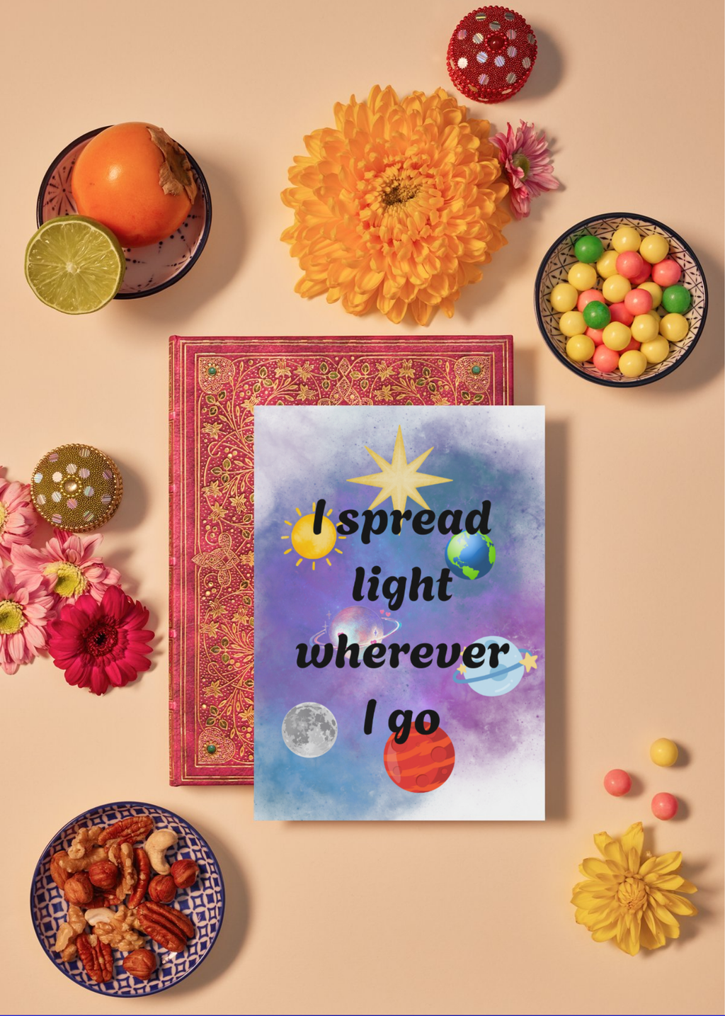 7 Galaxy Affirmation Cards - Print on Demand & Digital Download