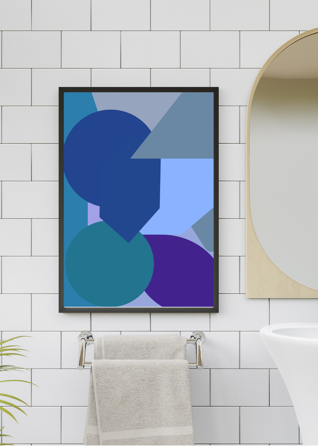 4 Geometric Shapes Wall Art - Modern Abstract Decor & Print on Demand