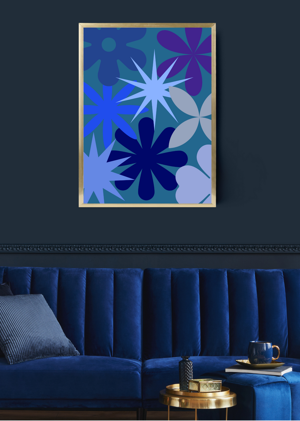 4 Geometric Shapes Wall Art - Modern Abstract Decor & Print on Demand