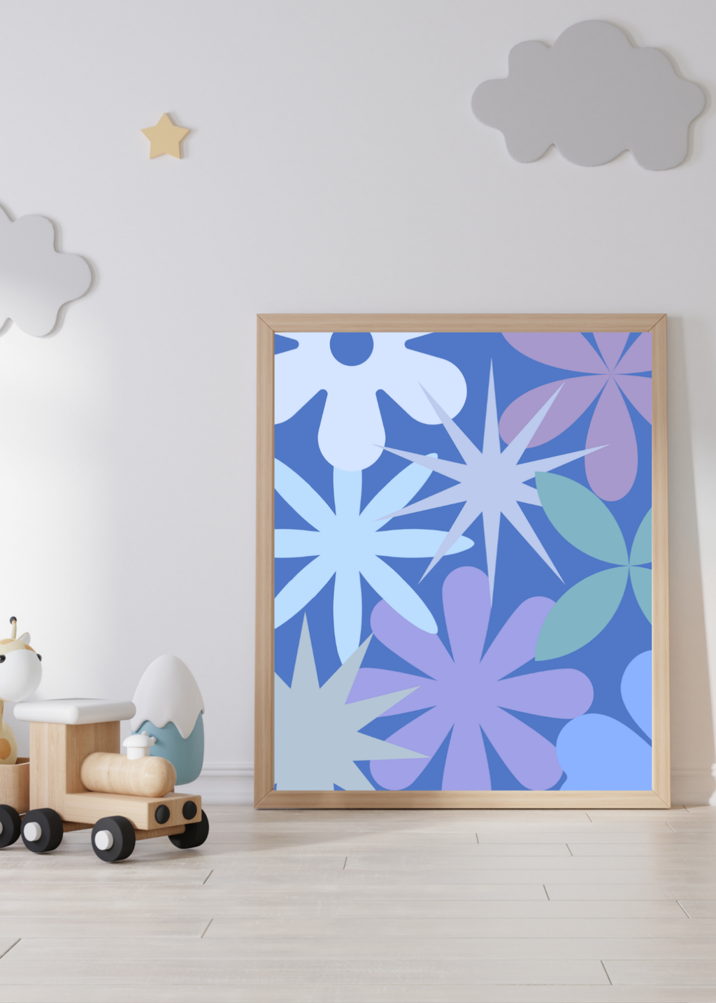 4 Geometric Shapes Wall Art - Modern Abstract Decor & Print on Demand