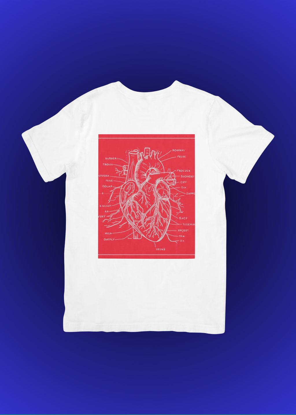Heart Blueprint Wall Art - 36x36 inch - Office & Home Decor - Print on Demand - Instant Download